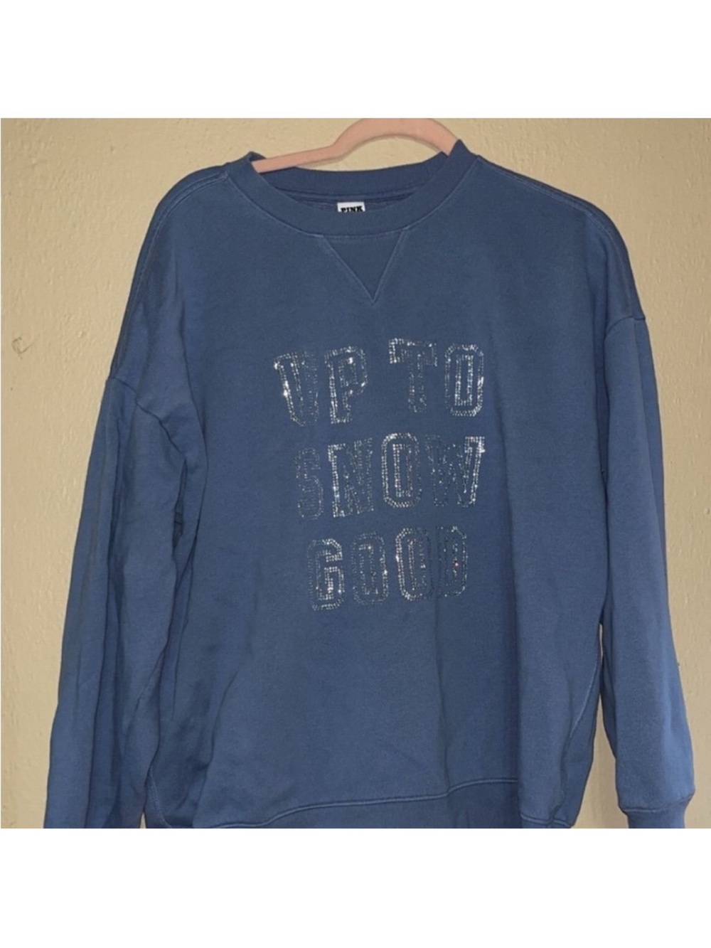 PINK Victoria's Secret Blue Crewneck Sweatshirt
